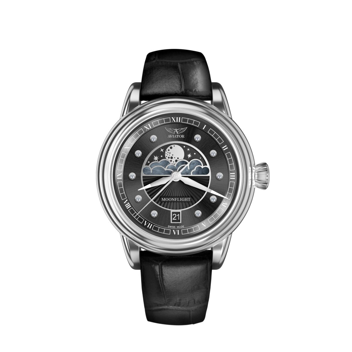 Дамски часовник Aviator Douglas Moonflight Diamonds Limited Edition V.1.33.0.381.4