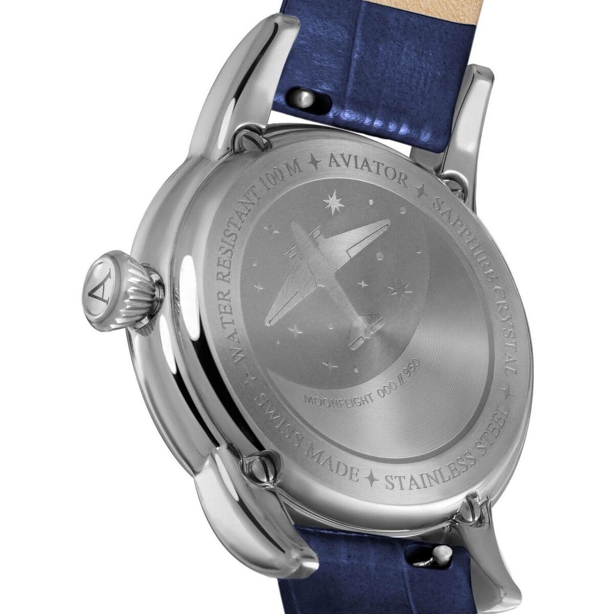 Дамски часовник Aviator Douglas Moonflight Gemstone Edition Blue Saphire V.1.33.0.359.4 Limited Edition V.1.33.0.415.4 3