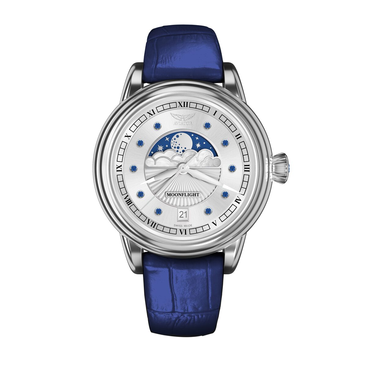 Дамски часовник Aviator Douglas Moonflight Gemstone Edition Blue Saphire V.1.33.0.359.4 Limited Edition V.1.33.0.415.4 4