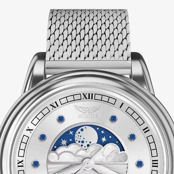 Дамски часовник Aviator Douglas Moonflight Gemstone Edition Blue Saphire Limited Edition V.1.33.0.415.5