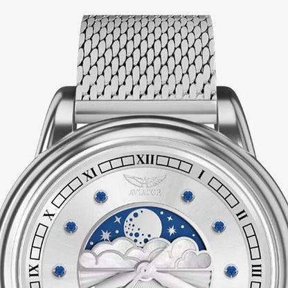 Дамски часовник Aviator Douglas Moonflight Gemstone Edition Blue Saphire Limited Edition V.1.33.0.415.5