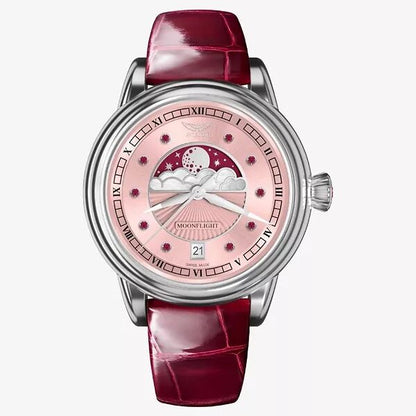 Дамски часовник Aviator Douglas Moonfligh Gemstone Edition Ruby Limited Edition V.1.33.0.417.4