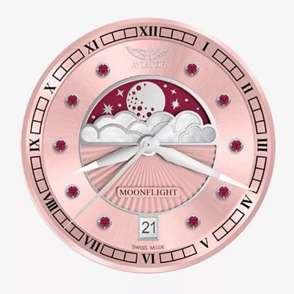 Дамски часовник Aviator Douglas Moonfligh Gemstone Edition Ruby Limited Edition V.1.33.0.417.4