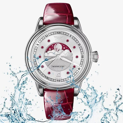 Дамски часовник Aviator Douglas Moonflight Gemstone Edition Ruby Limited Edition V.1.33.0.419.4