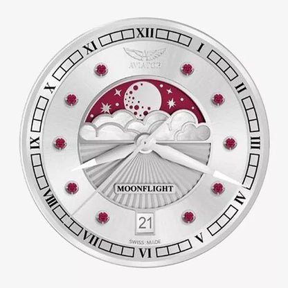 Дамски часовник Aviator Douglas Moonflight Gemstone Edition Ruby Limited Edition V.1.33.0.419.4