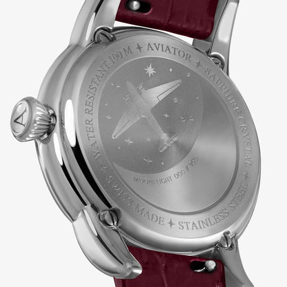 Дамски часовник Aviator Douglas Moonflight Gemstone Edition Ruby Limited Edition V.1.33.0.419.4