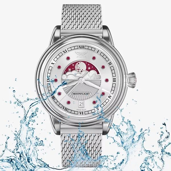 Дамски часовник Aviator Douglas Moonflight Gemstone Edition Ruby Limited Edition V.1.33.0.419.5 4