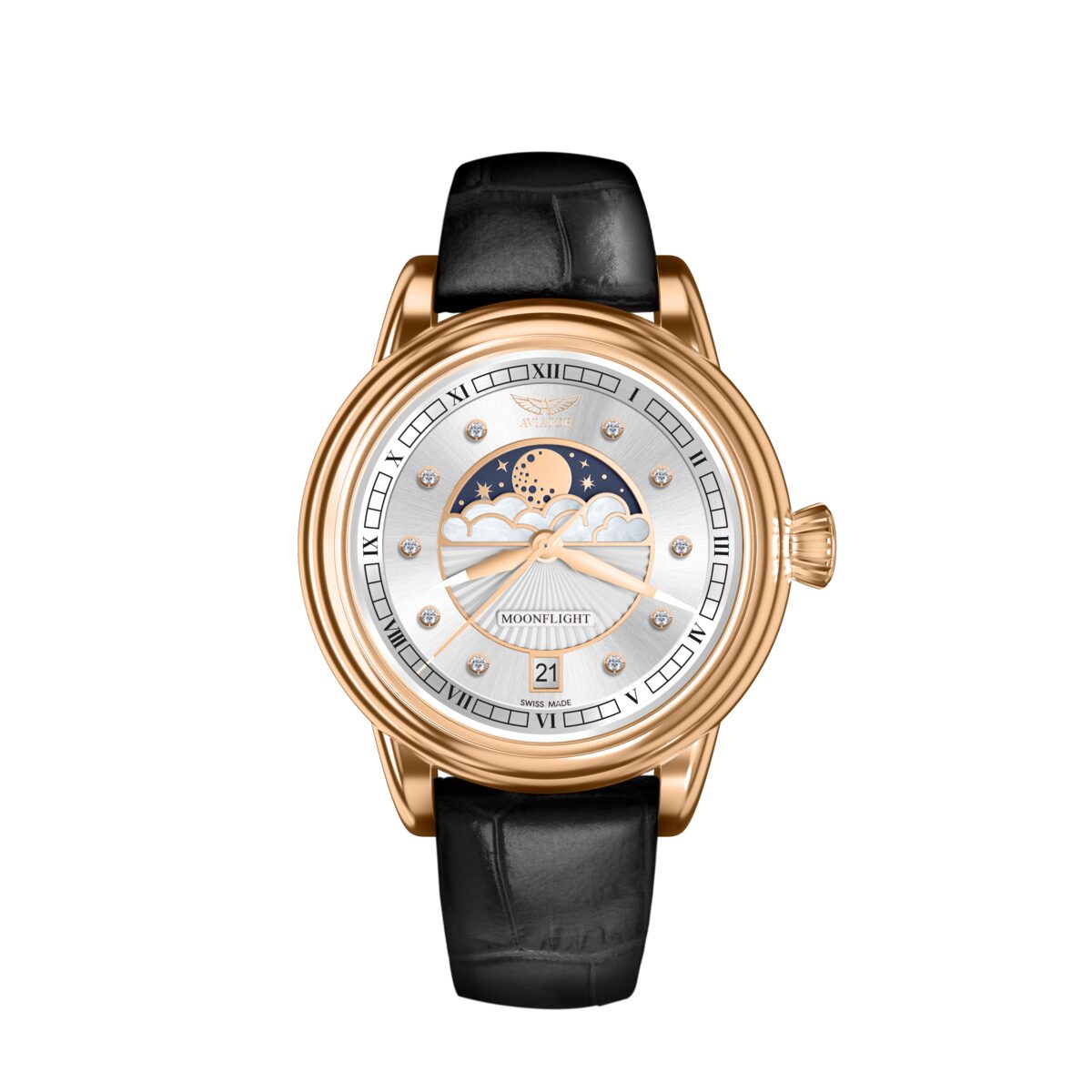 Дамски часовник Aviator Douglas Moonflight Diamonds Limited Edition V.1.33.2.382.4