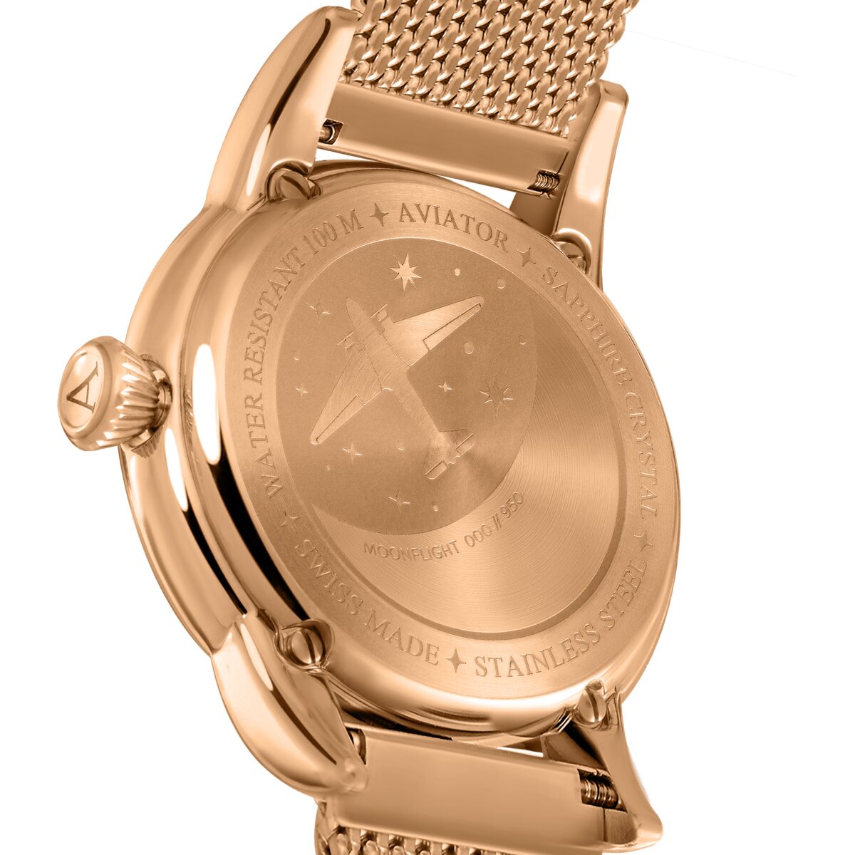 Дамски часовник Aviator Douglas Moonflight Diamonds Limited Edition V.1.33.2.383.4