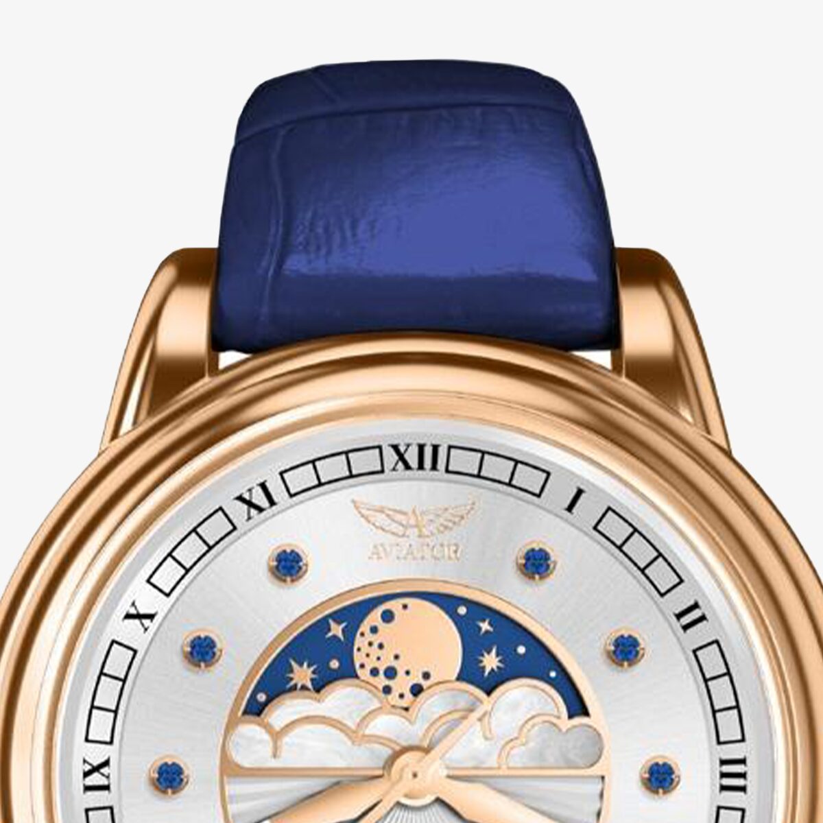 Дамски часовник Aviator Douglas Moonflight Gemstone Edition Blue Saphire Limited Edition V.1.33.2.416.4