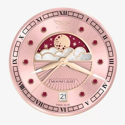 Дамски часовник Aviator Douglas Moonfligh Gemstone Edition Ruby Limited Edition V.1.33.2.418.4