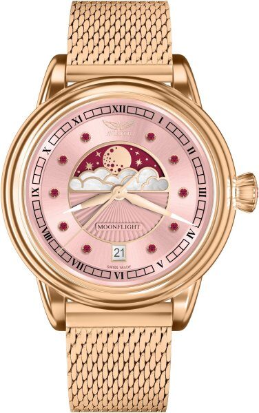 Дамски часовник Aviator Douglas Moonfligh Gemstone Edition Ruby Limited Edition V.1.33.2.418.5