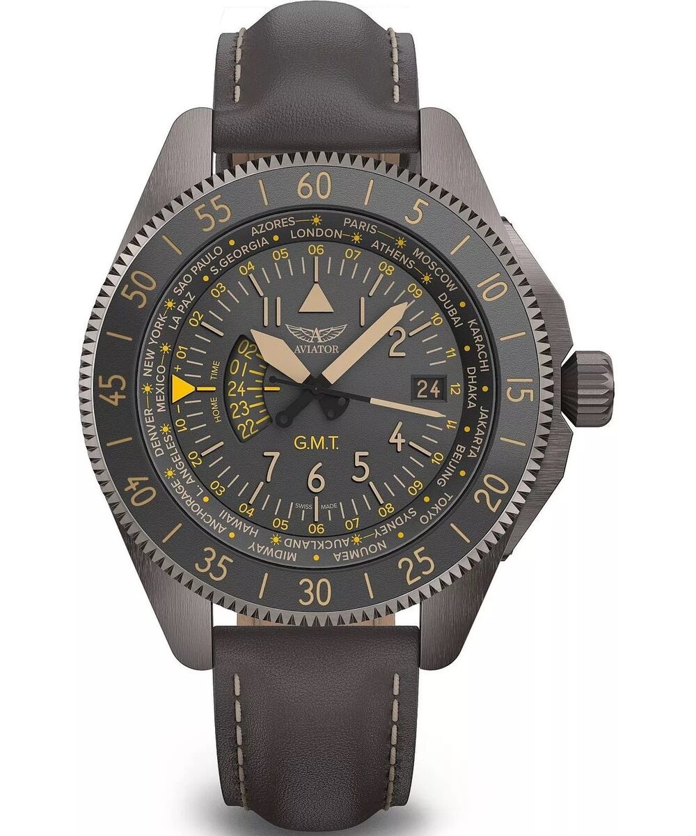 Мъжки часовник Aviator Airacobra Gmt V.1.37.7.305.4