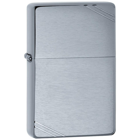 Запалка Zippo 230 Brushed Chrome Vintage