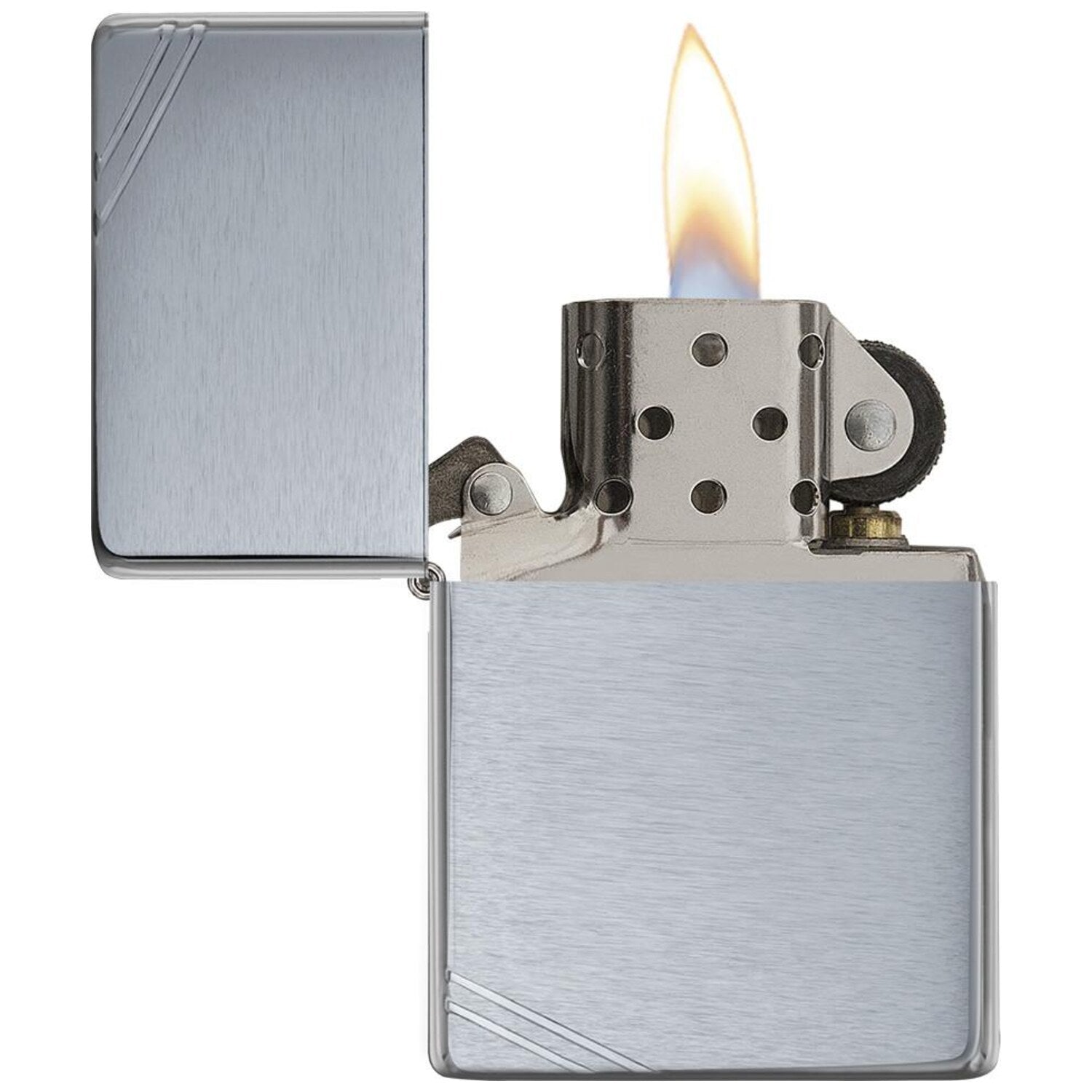 Запалка Zippo 230 Brushed Chrome Vintage 3
