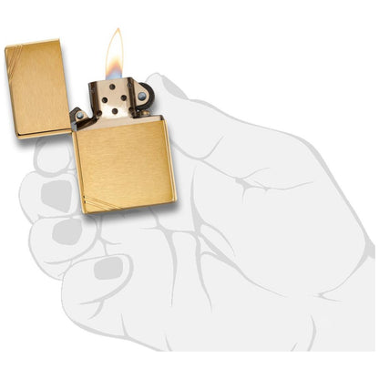 Запалка Zippo 240 Brushed Brass Vintage 4