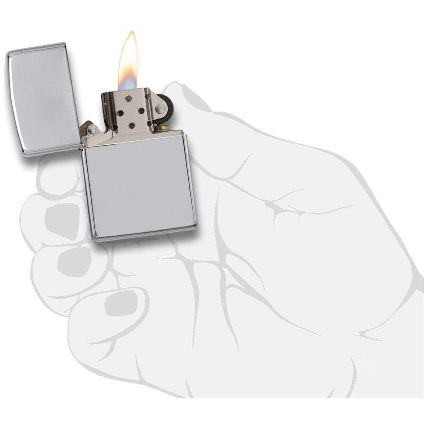 Запалка Zippo 250 Classic High Polish Chrome 3