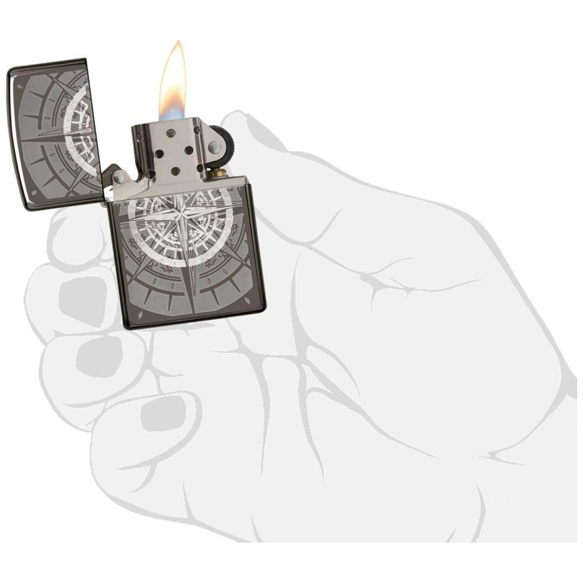Запалка Zippo 29232 Black Ice® Compass 3