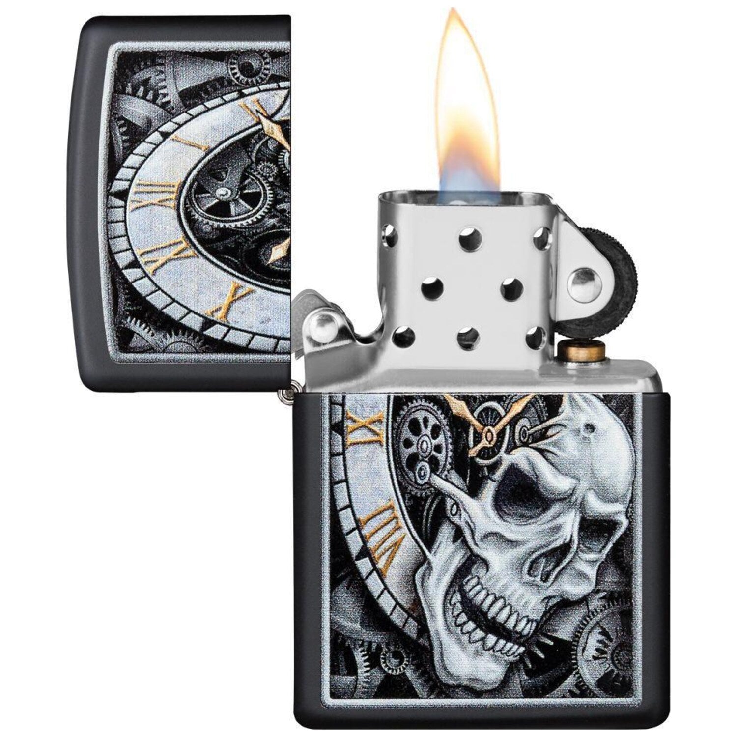 Запалка Zippo 29854 Skull Clock Design 3
