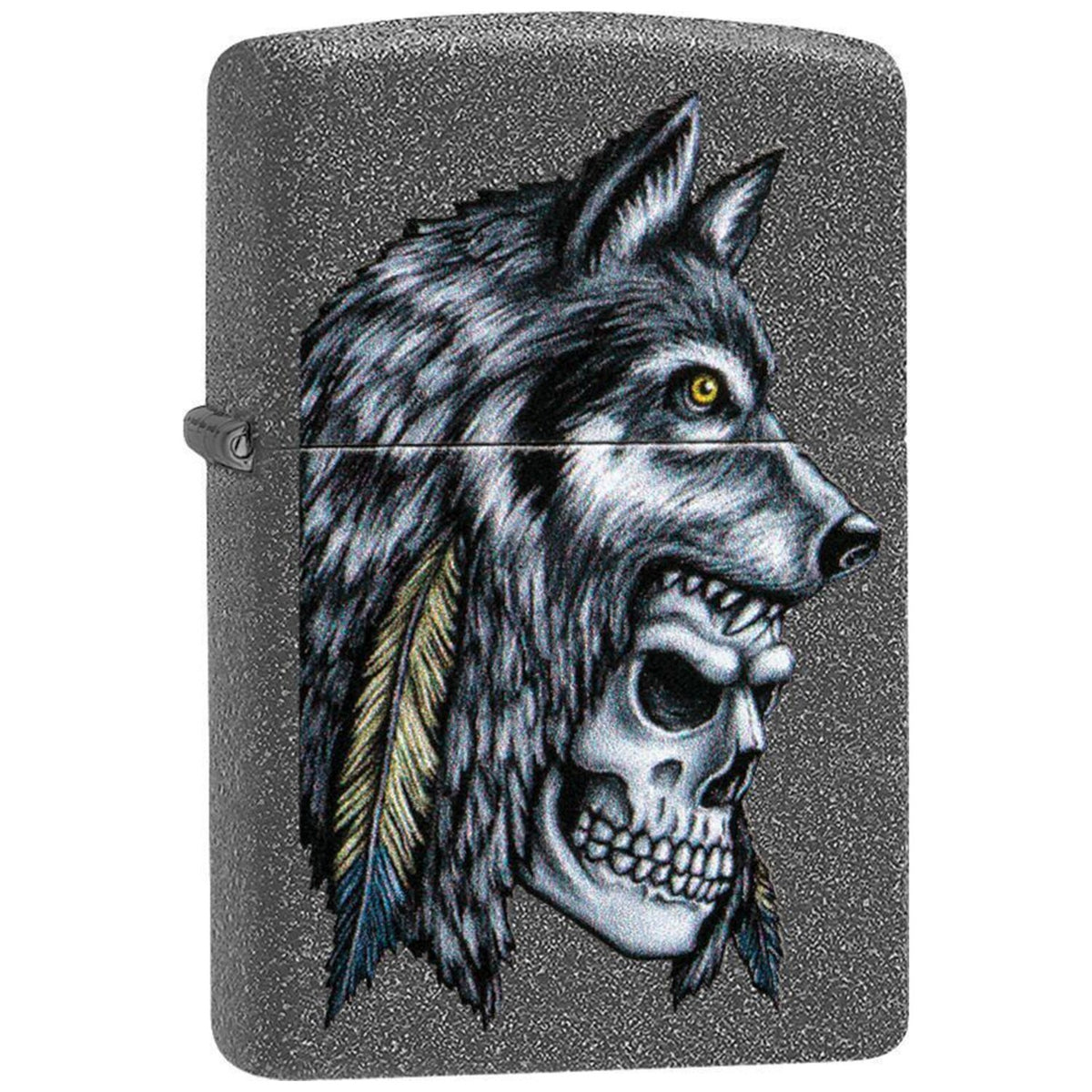 Запалка Zippo 29863 Wolf Skull Feather Design