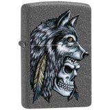 Запалка Zippo 29863 Wolf Skull Feather Design