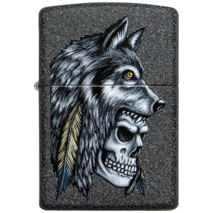 Запалка Zippo 29863 Wolf Skull Feather Design 2