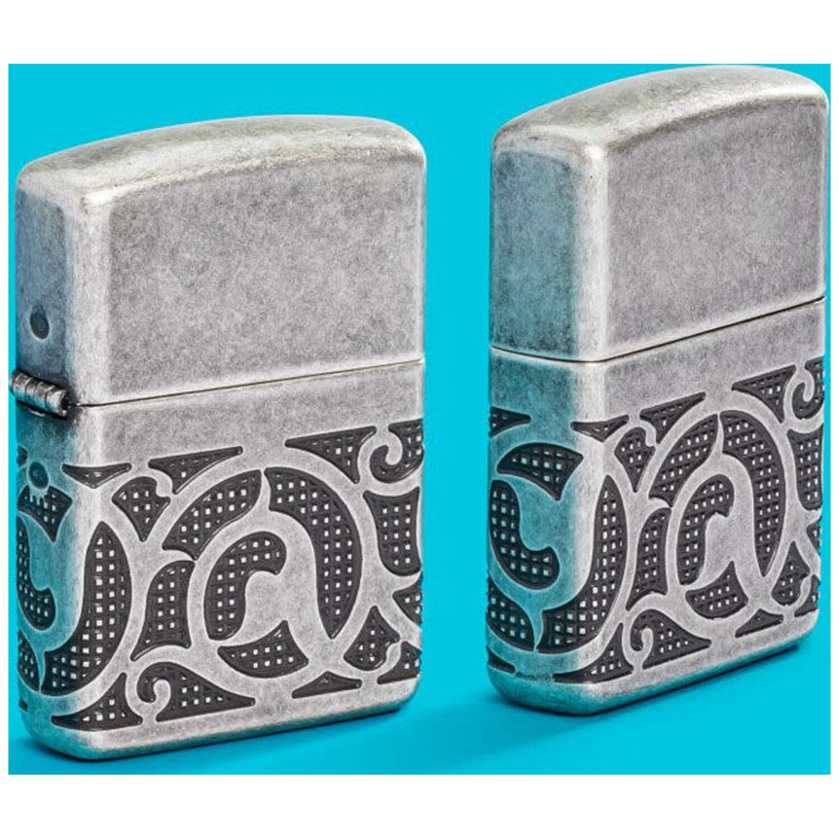 Запалка Zippo 49290 - Armor® Antique Silver Pattern Design 2