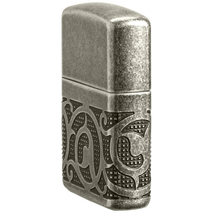 Запалка Zippo 49290 - Armor® Antique Silver Pattern Design 4